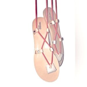 Cleopatra Wrap Sandals, Gladiator Flats, Summer Flats with extra long st…